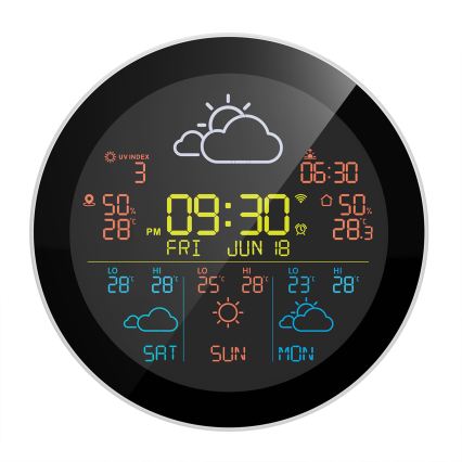 TESLA Electronics Device - Stazione meteo intelligente con sensore, batteria 400 mAh, Wi-Fi Tuya, IP44