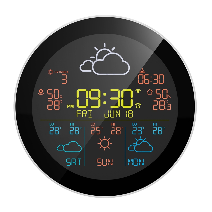 TESLA Electronics Device - Stazione meteo intelligente con sensore, batteria 400 mAh, Wi-Fi Tuya, IP44