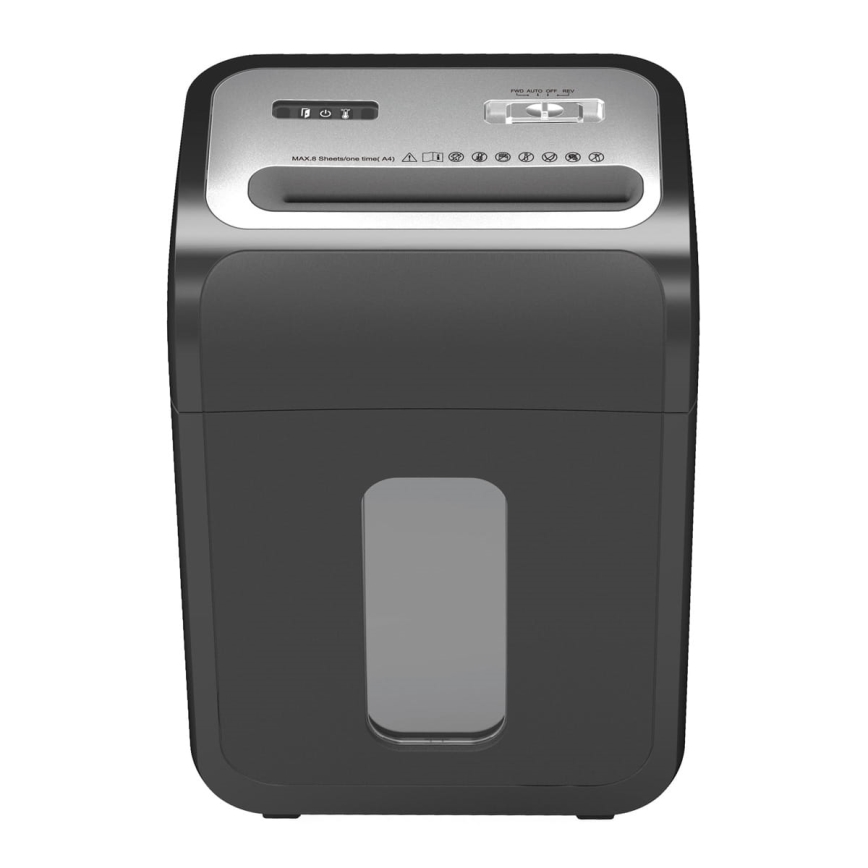 Distruggidocumenti per carta formato A4, capacità 22 l, 230 V, nero
