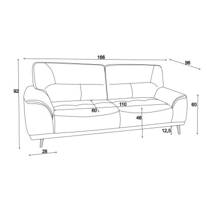 Divano due posti LIVORNO beige