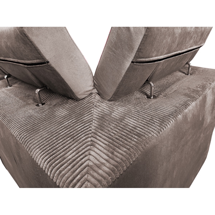 Divano letto angolare a U universale con contenitore SALVADA beige