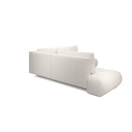 Divano letto angolare imbottito con contenitore a L ALMADA, versione sinistra, beige