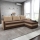 Divano angolare imbottito reversibile e convertibile a L BRISTOL marrone/beige