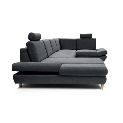 Divano angolare letto imbottito a U con contenitore AVESTA antracite