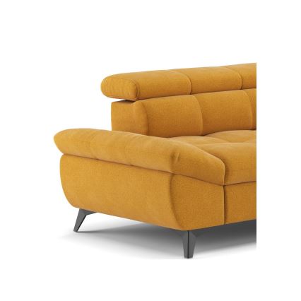 Divano angolare letto a L MARANO, lato destro, arancione