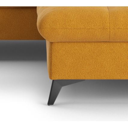 Divano angolare letto a L MARANO, lato destro, arancione