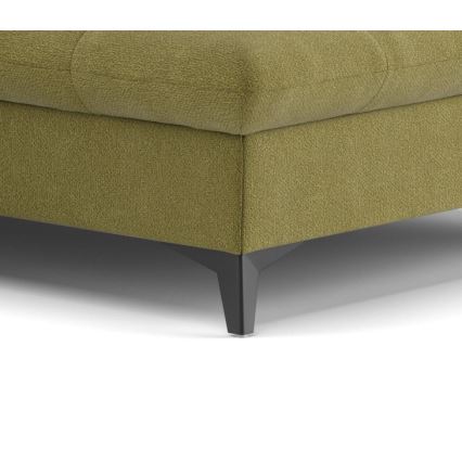 Divano angolare letto a L MARANO, lato destro, colore oliva