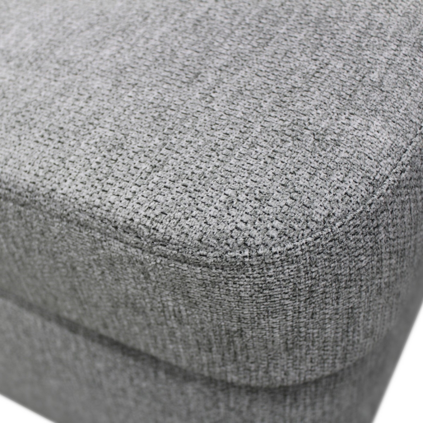 Divano angolare letto a U con contenitore SERPA, lato destro, grigio