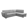 Divano angolare letto con contenitore a forma di L SERPA, lato destro, grigio