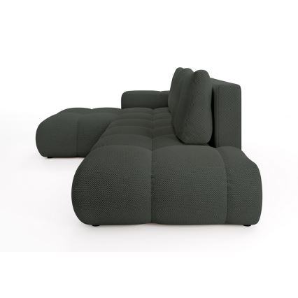 Divano letto angolare imbottito con contenitore a L ALMADA, angolo sinistro, antracite