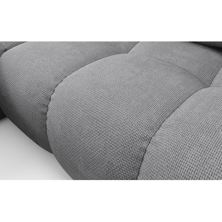 Divano letto angolare imbottito con contenitore a L ALMADA, lato sinistro, grigio