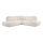 Divano angolare letto imbottito con contenitore ad angolo a L ALMADA, lato destro, beige