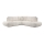 Divano angolare letto imbottito con vano contenitore a L ALMADA, angolo destro, beige