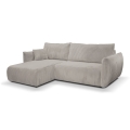 Divano angolare letto reversibile con contenitore a L FRIDA grigio
