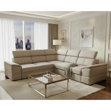 Divano angolare letto reversibile con contenitore GRANADA beige