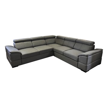 Divano angolare letto reversibile con contenitore GRANADA, grigio scuro