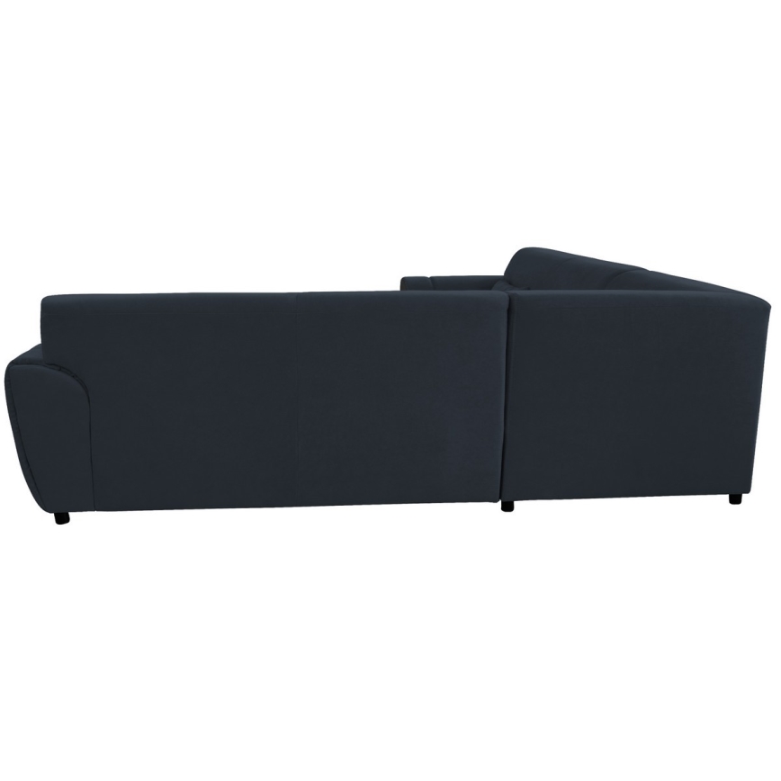 Divano angolare letto con contenitore a L VISEU sinistro antracite/nero