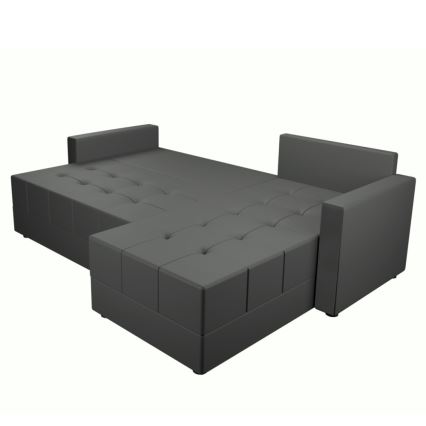 Divano angolare reversibile a L con letto DUBLIN grigio