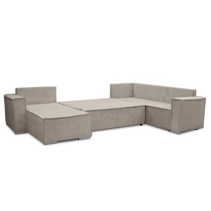 Divano angolare reversibile trasformabile in letto a U LONDON beige