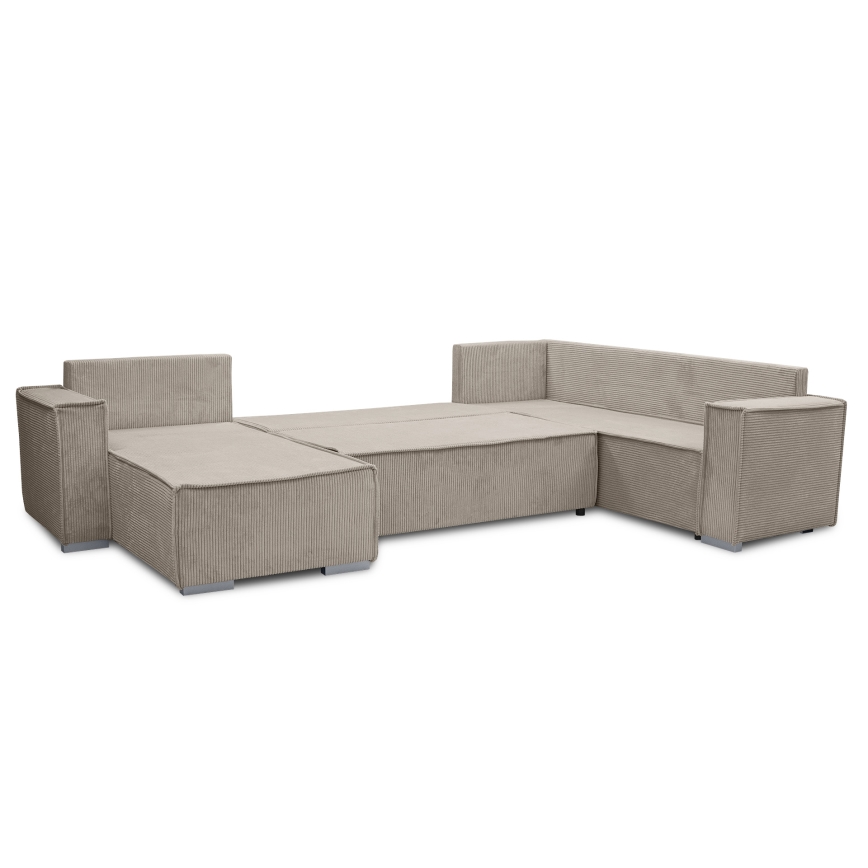 Divano angolare reversibile trasformabile in letto a U LONDON beige