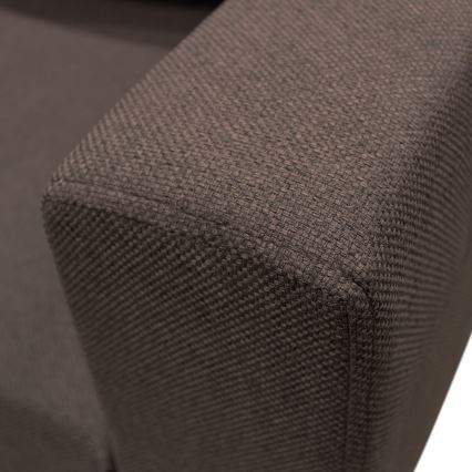 Divano angolare universale trasformabile a U SEYA con contenitore, colore marrone