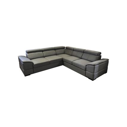 Divano letto angolare reversibile con contenitore GRANADA, grigio scuro