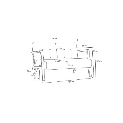 Divano due posti TUMI marrone