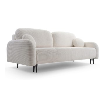 Divano imbottito letto a tre posti CLOUDY crema