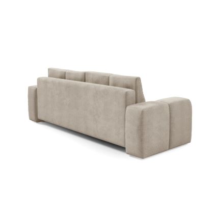 Divano imbottito pieghevole a tre posti con contenitore ALMADA beige