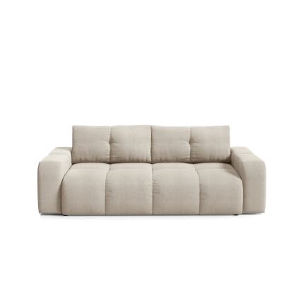 Divano imbottito pieghevole a tre posti con contenitore ALMADA beige