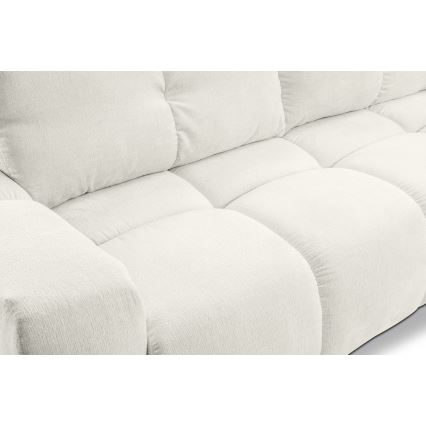 Divano imbottito pieghevole a tre posti con contenitore ALMADA beige
