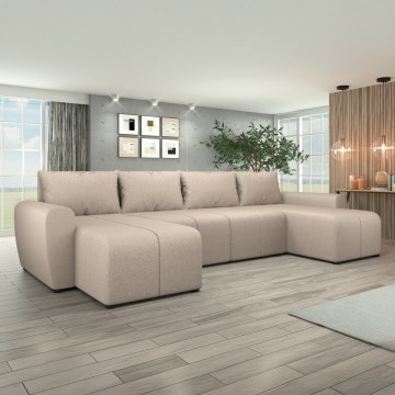 Divano imbottito universale convertibile a U NEWPORT beige
