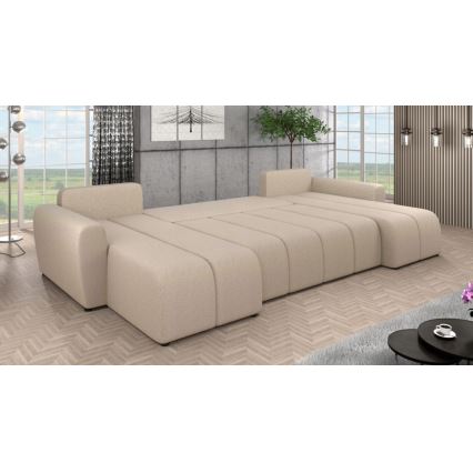 Divano imbottito universale convertibile a U NEWPORT beige