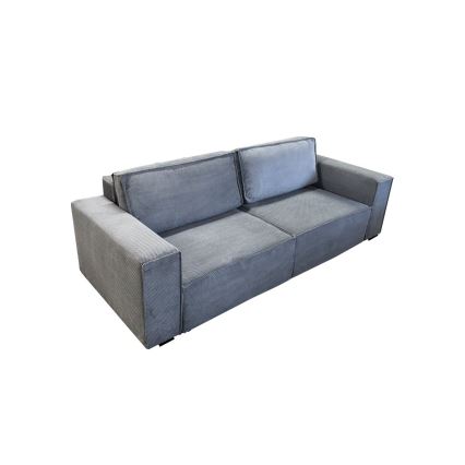 Divano letto a tre posti con contenitore RONDA grigio