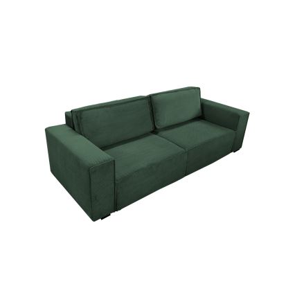 Divano letto a tre posti con contenitore RONDA verde