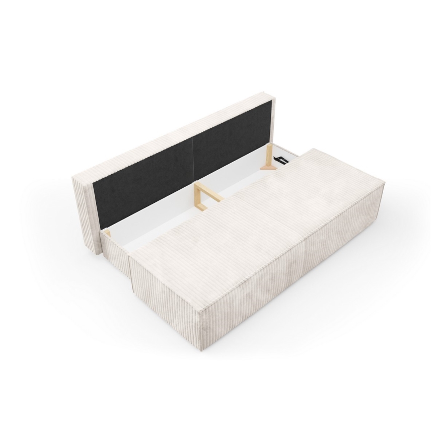 Divano letto 3 posti con contenitore TERAMO beige
