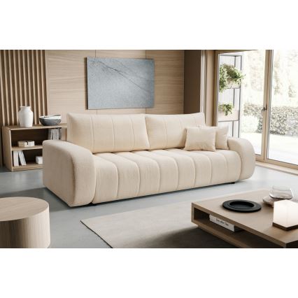 Divano letto beige a tre posti DESIO