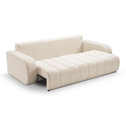 Divano letto beige a tre posti DESIO