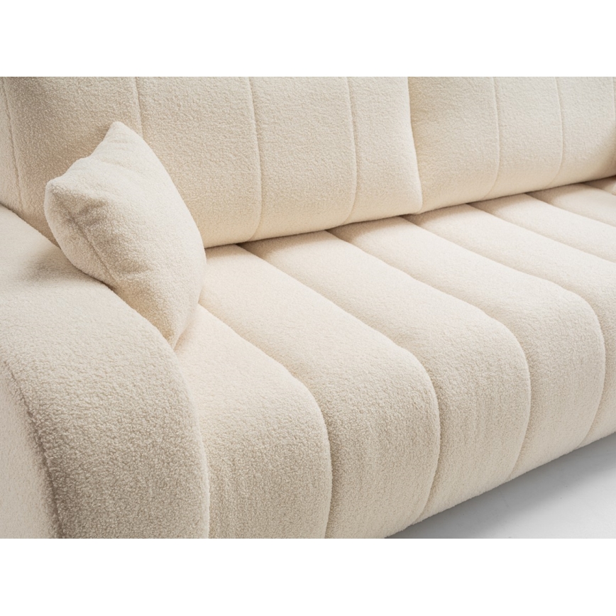 Divano letto beige a tre posti DESIO