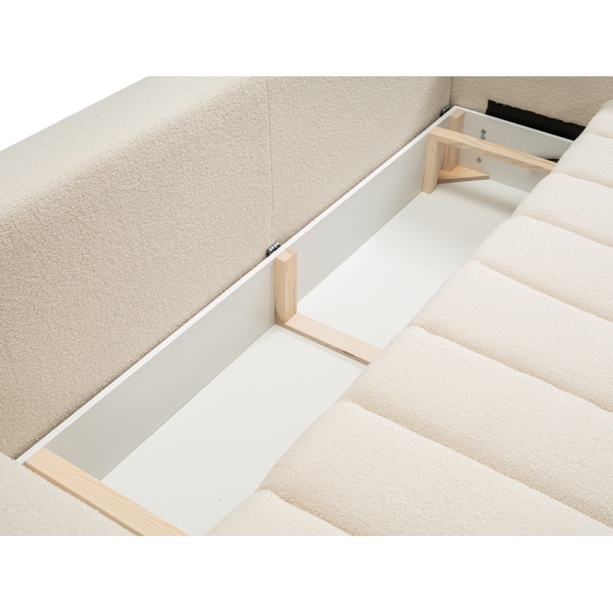 Divano letto beige a tre posti DESIO