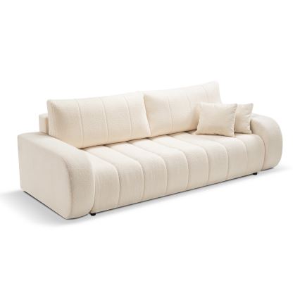 Divano letto beige a tre posti DESIO