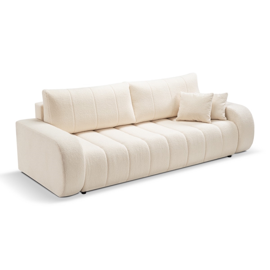 Divano letto beige a tre posti DESIO