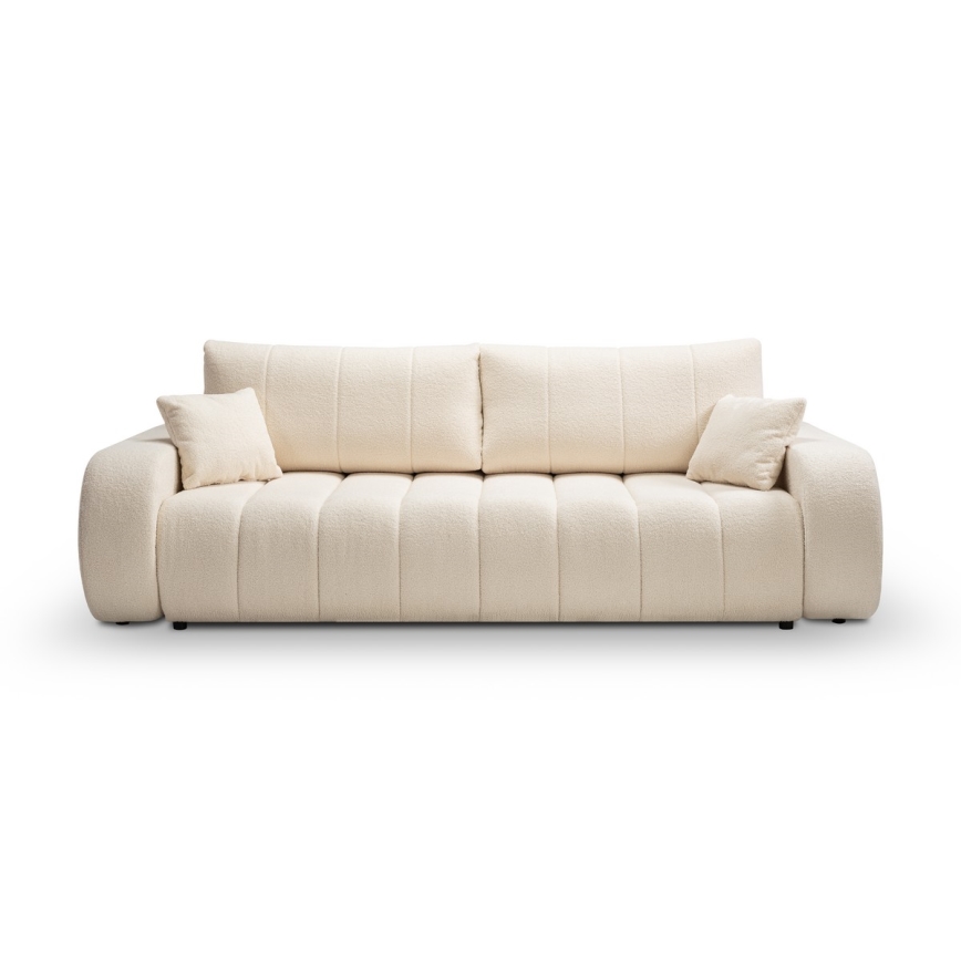 Divano letto beige a tre posti DESIO