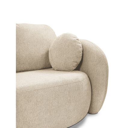 Divano letto beige OLBIA a tre posti richiudibile