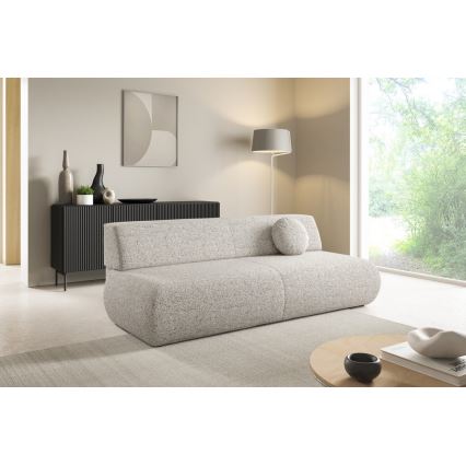 Divano letto a tre posti con contenitore PRATO beige
