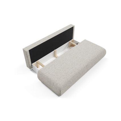 Divano letto a tre posti con contenitore PRATO beige