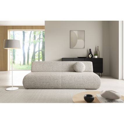 Divano letto a tre posti con contenitore PRATO beige