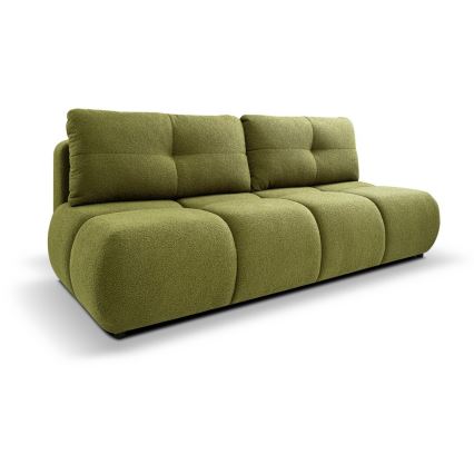 Divano letto a tre posti con contenitore NUORO verde