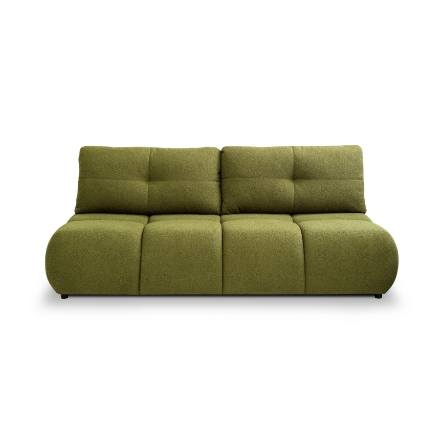 Divano letto a tre posti con contenitore NUORO verde