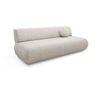 Divano letto a tre posti con contenitore PRATO beige